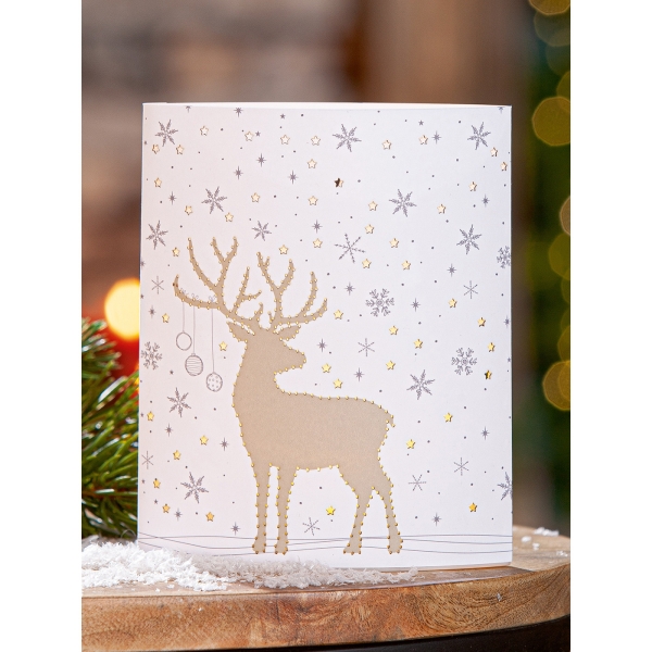 LED-decoratieve papieren lamp 'Winterhert'