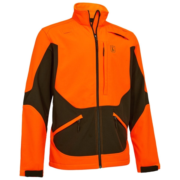 Softshell jas Rogaland oranje/olijf