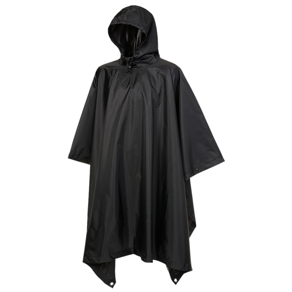 Ripstop Poncho zwart