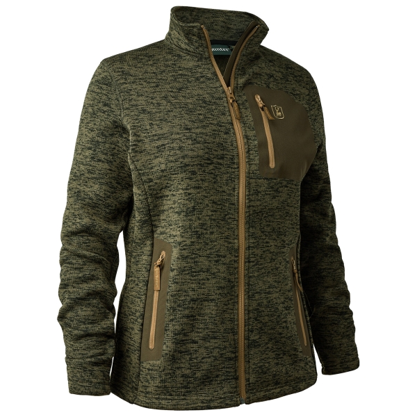 Dames geborduurd jack Lady Sarek olijf melange