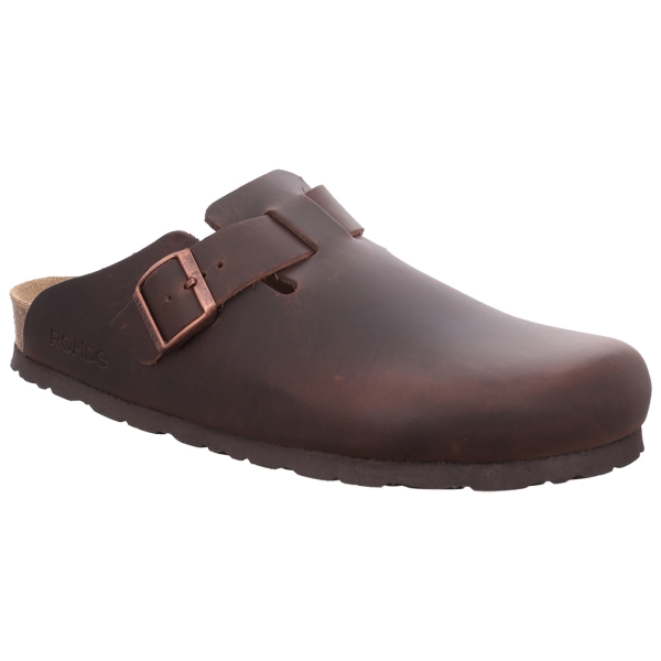 Leren klomp Grado mocca/donkerbruin