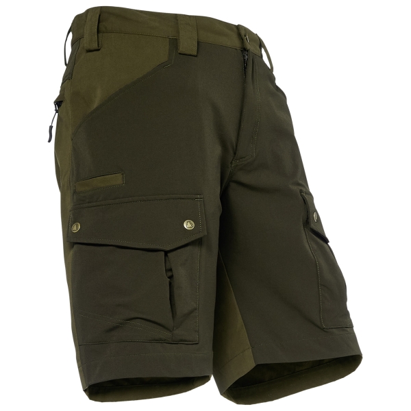 Outdoor stretch shorts Siegen bruin/olijf