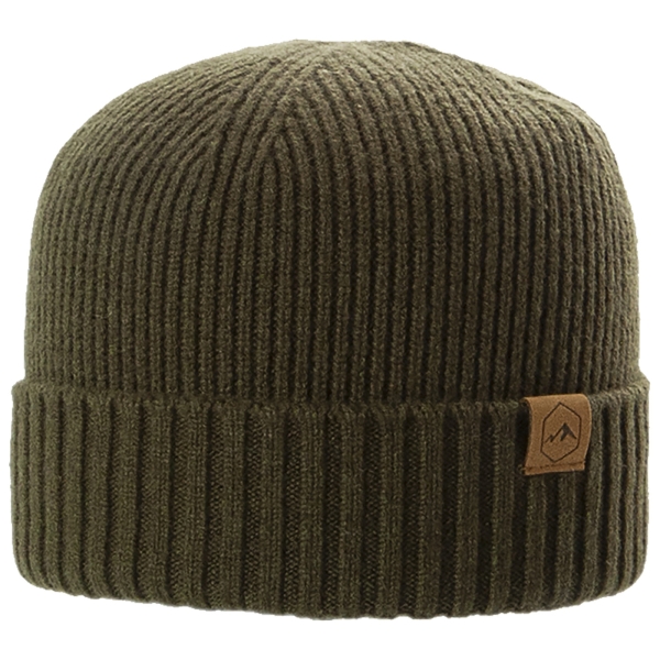 Merino gebreide muts, olijfgroen