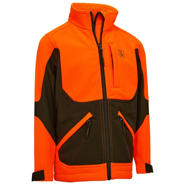 Kinder softshell jas Rogaland oranje/bruin