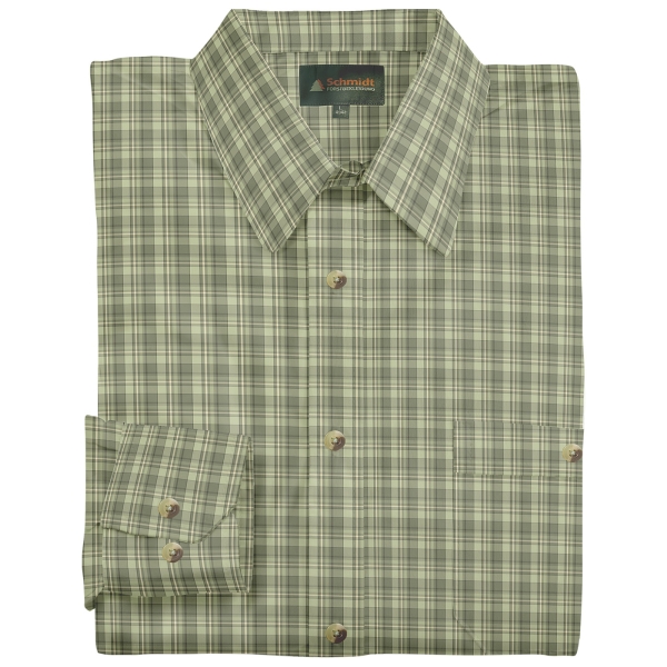 Ruitjesoverhemd olijf