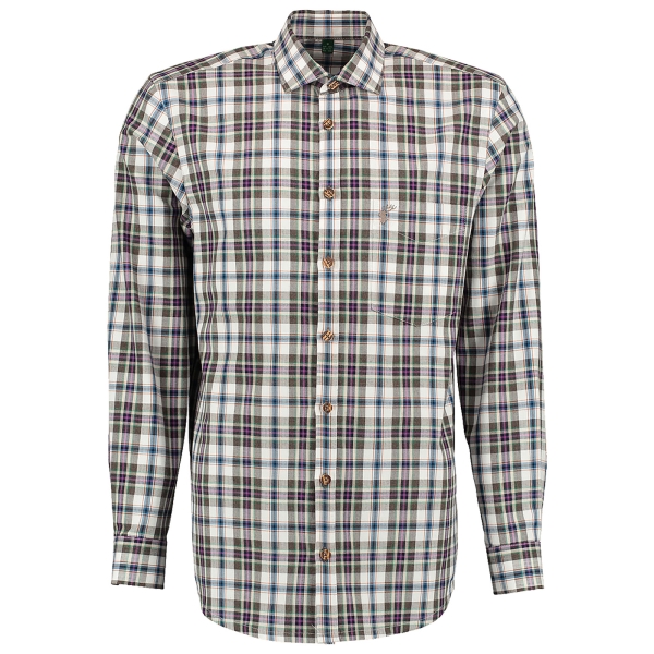 Ruitjesoverhemd beige/bruin/blauw