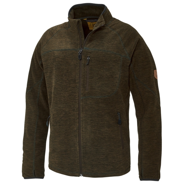 Elzen fleece jack bruin/zwart