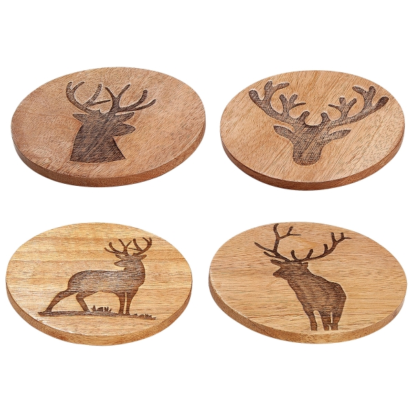 Onderzetter hert 4-delige set