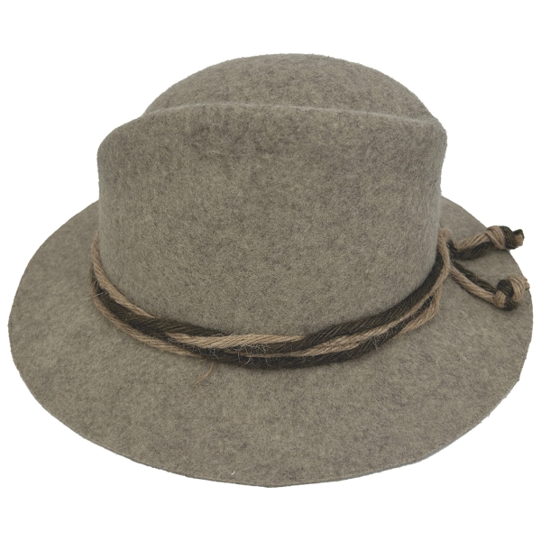 Originele Tiroler vilthoed Ignaz beige/bruin