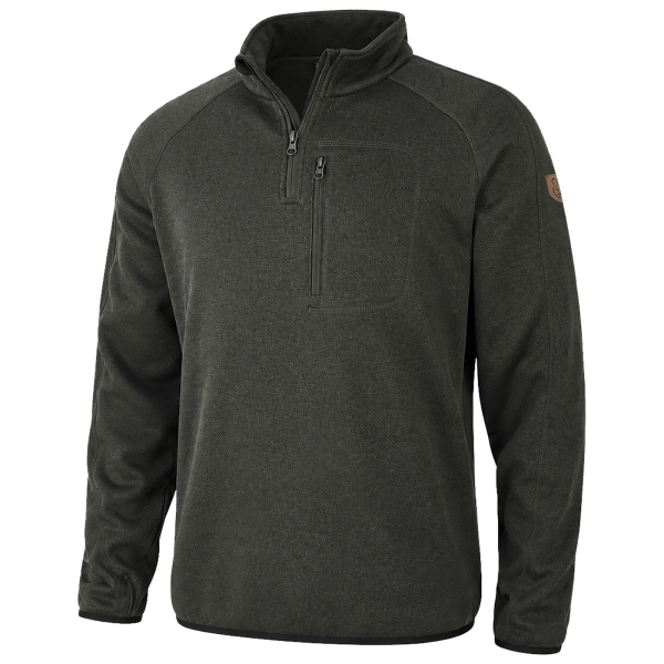 Fleece-trui met capuchon Cedar donkerolijfgroen/zwart