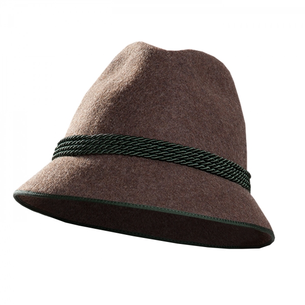 Traditionele hoed Hubert bruin/olijf