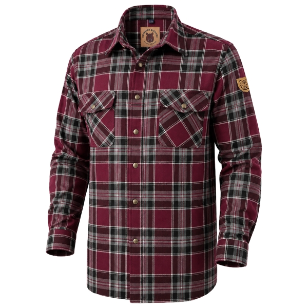 Flanellen geruit overhemd rood/zwart/wit