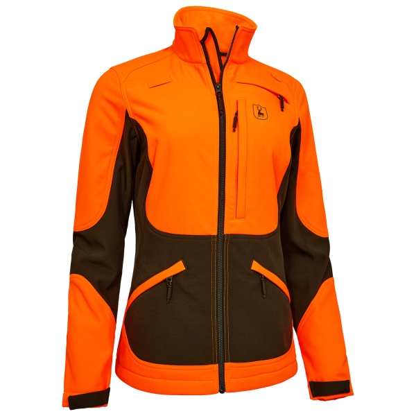 Dames softshell jas Lady Rogaland oranje/olijf