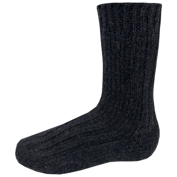 Wollen sok met alpaca 2-pack antraciet