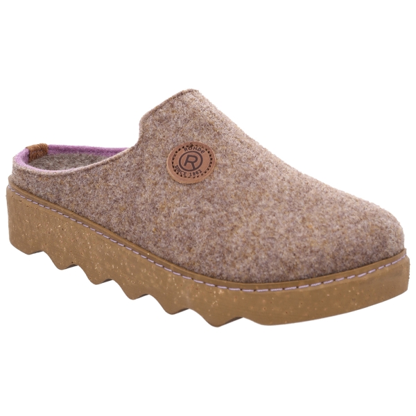 Damesclog van zacht vilt, Foggia-D beige