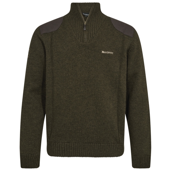 Gebreide troyer Finley olijf melange