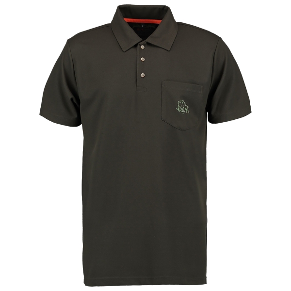 Functionele polo met borstzakje olijf