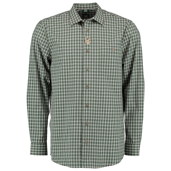 Collin geruit overhemd groen/wit