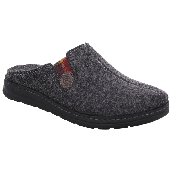 Zachte vilten pantoffel Asiago-H antraciet