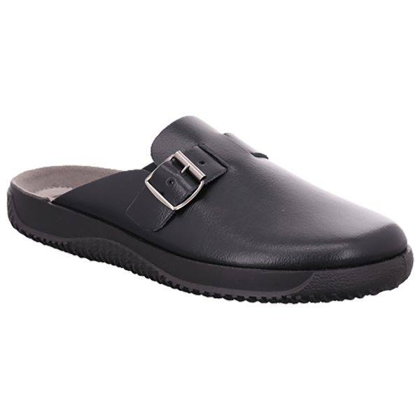 Leren Comfort-slipper Soltau-H zwart