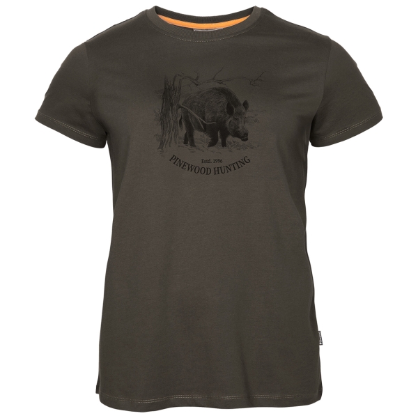 Dames T-shirt Wild Zwijn bruin