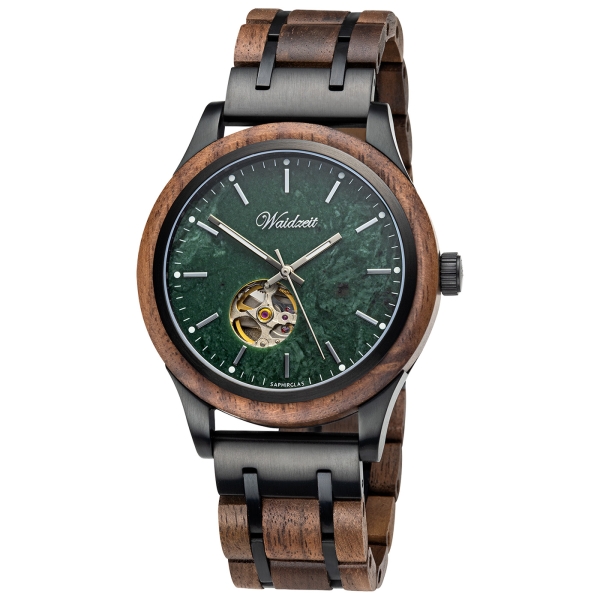 Automatisch herenhorloge met houten bandje