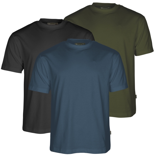 T-shirts 3-pack blauw/olijf/zwart