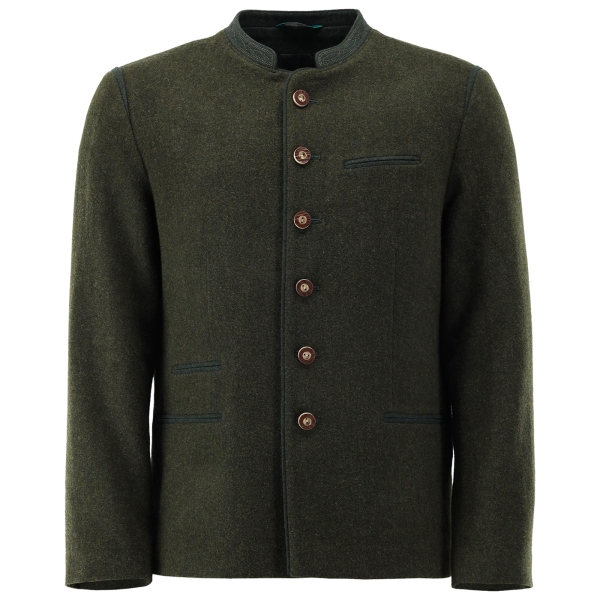 Traditionele jas met opstaande kraag, olijfgroen/groen