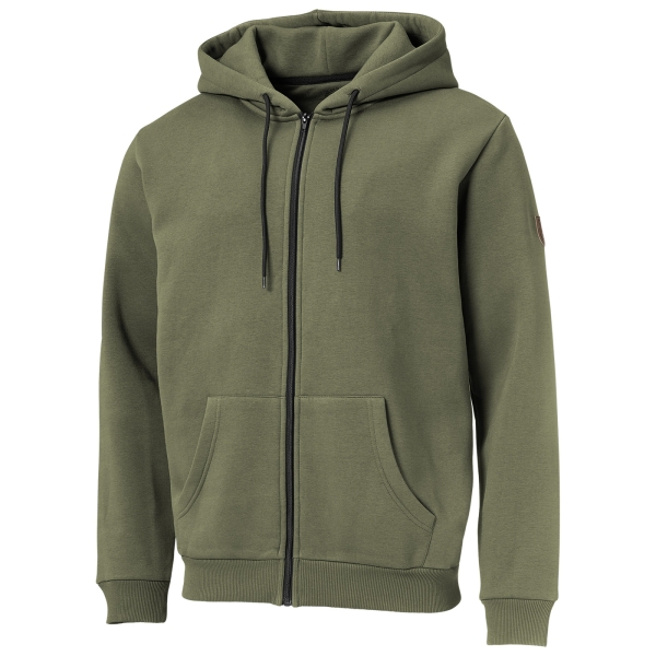 Rensing sweatjack met capuchon olijf