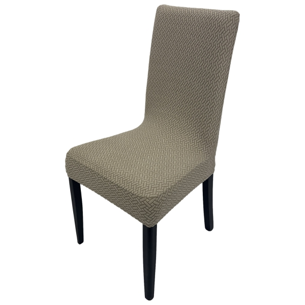 Stoelhoes Geometrisch 2-pak beige