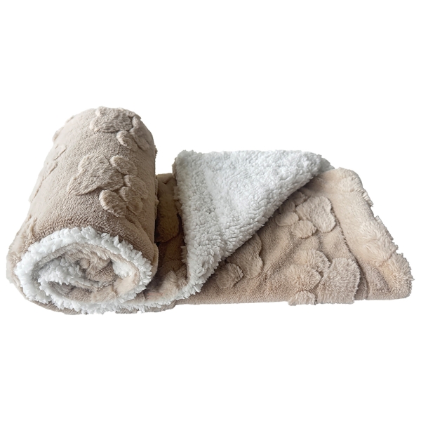 Pluche deken LAPA 75x100 cm beige