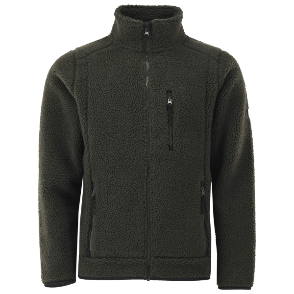 Teddy fleece jack olijf