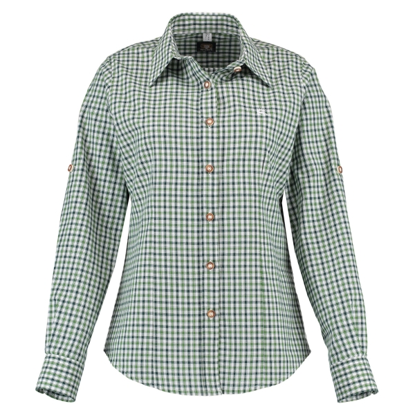 Damesblouse Irene Hirsch donkergroen/blauw