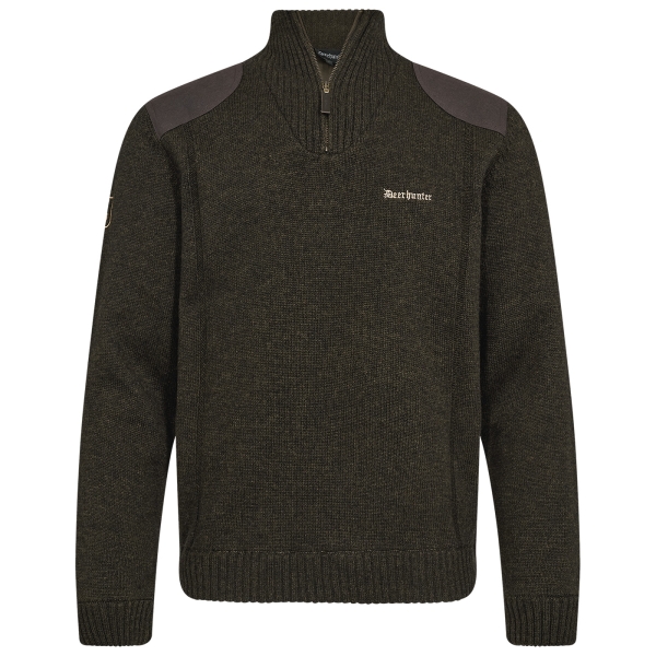 Gebreide troyer Finley Stormliner olijf/bruin gemêleerd